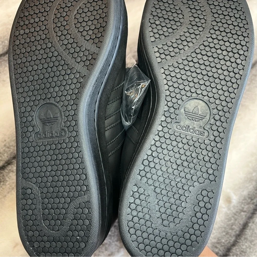 Y’s by Yohji Yamamoto Y’s adidas Wedge Stan Black Leather Sneakers